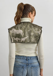 Desenli Saten Fular Yakalık-RS05