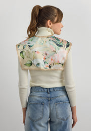 Desenli Saten Fular Yakalık-RS03