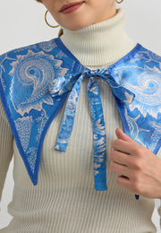 Desenli Saten Fular Yakalık-RS01