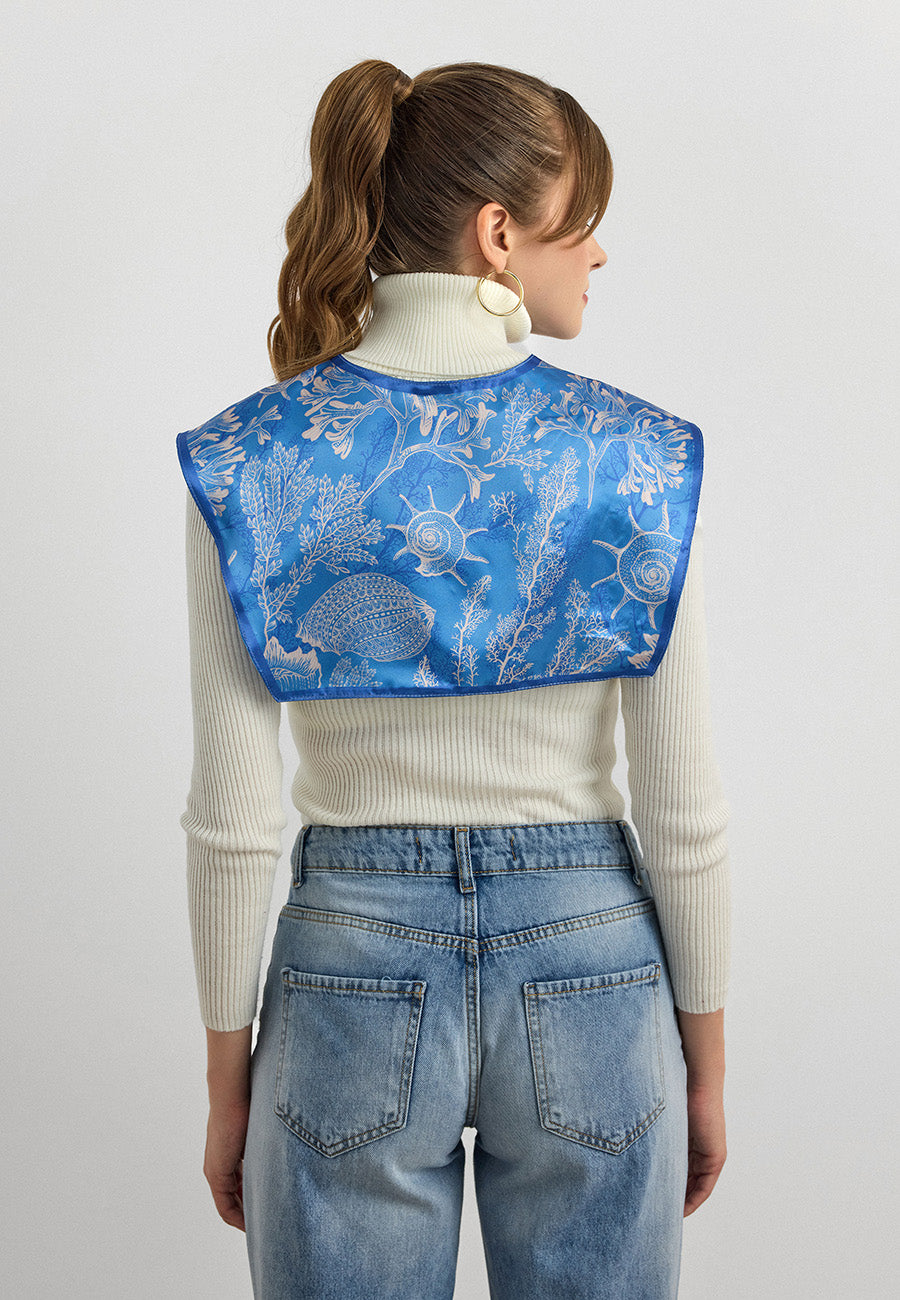 Desenli Saten Fular Yakalık-RS01