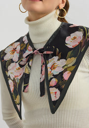 Desenli Saten Fular Yakalık-RS04