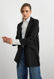 Krep Kumaş Ceket Siyah