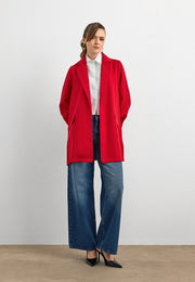 Krep Kumaş Ceket Kırmızı