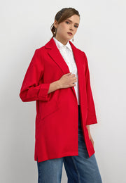 Krep Kumaş Ceket Kırmızı
