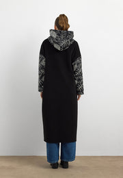 Rana Subaşı Çiçek Detaylı Kapüşonlu Kaban