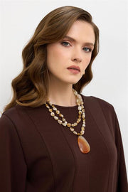 Amber Aura Doğal Taş Kolye