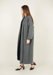 Sakal İplik Model Uzun Hırka Antrasit