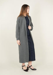 Sakal İplik Model Uzun Hırka Antrasit