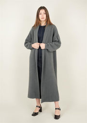 Sakal İplik Model Uzun Hırka Antrasit