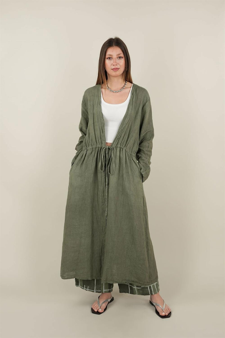 BAĞCIKLI KETEN KAP HAKİ