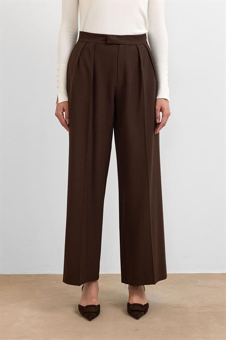 Classic Palazzo Pantolon - Kahve