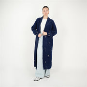 Damla Taşlı Angora Lacivert Hırka