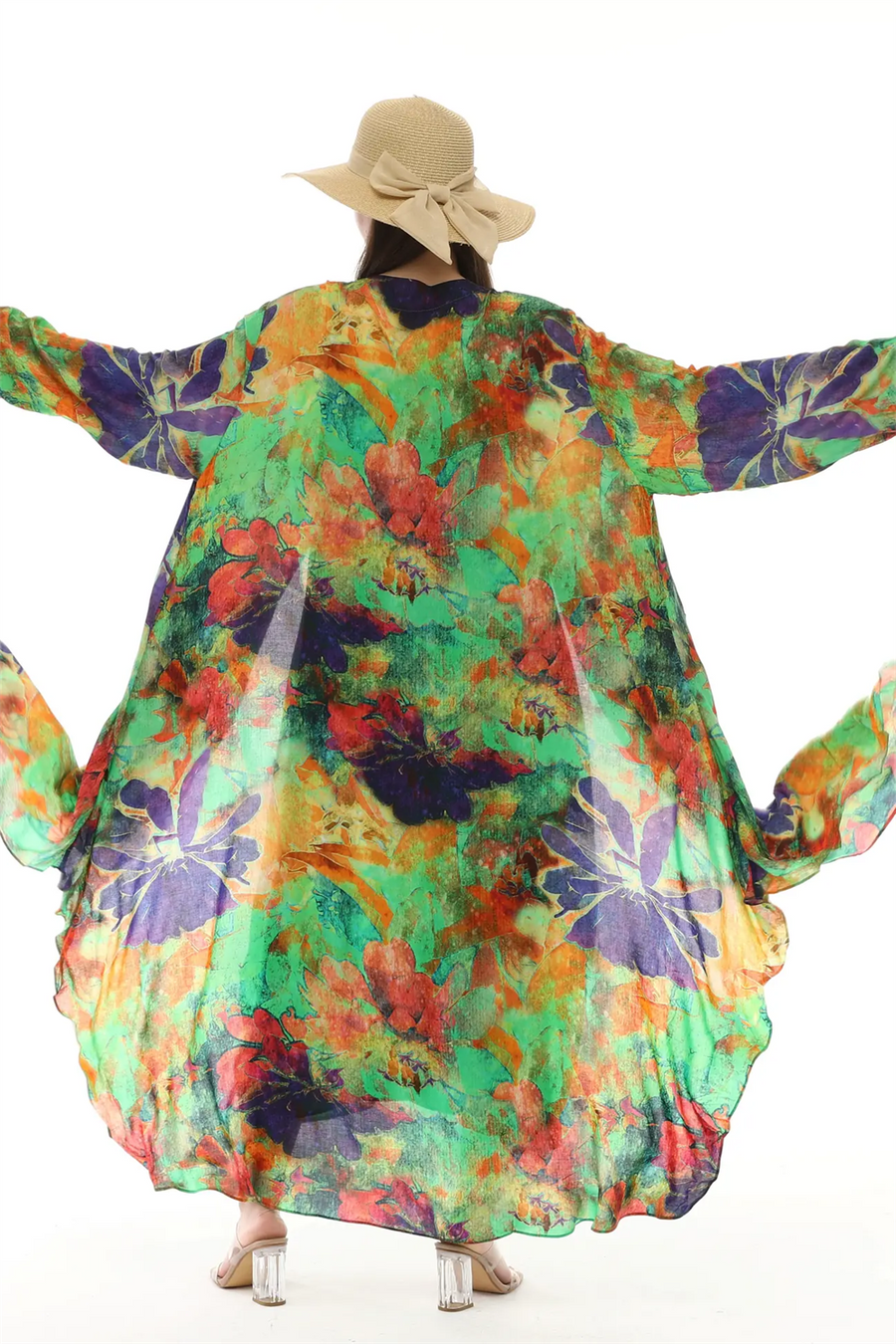 Desenli Kaftan 0170 Yeşil