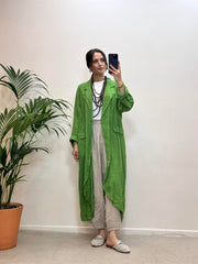 Doğa Yeşili Keten Kap