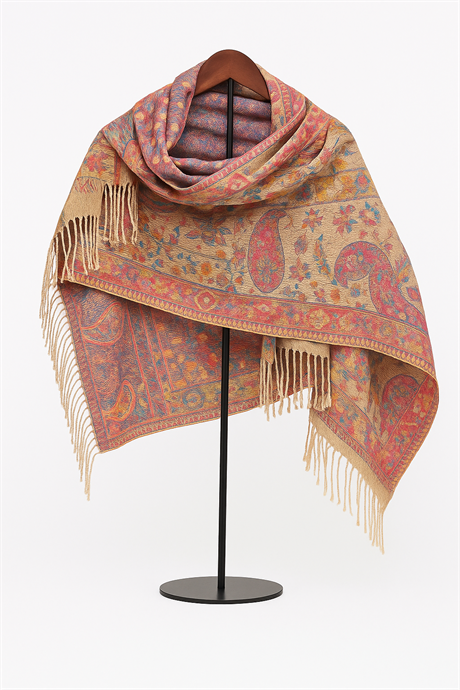 Etnik Desenli Kaşmir Şal