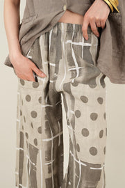 Geo Model Önden Cepli Keten Pantolon Bej