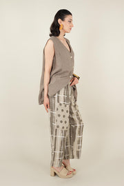 Geo Model Önden Cepli Keten Pantolon Bej