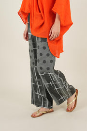 Geo Model Önden Cepli Keten Pantolon Gri