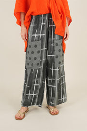 Geo Model Önden Cepli Keten Pantolon Gri