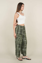 Geo Model Önden Cepli Keten Pantolon Haki