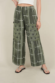 Geo Model Önden Cepli Keten Pantolon Haki