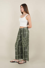 Geo Model Önden Cepli Keten Pantolon Haki