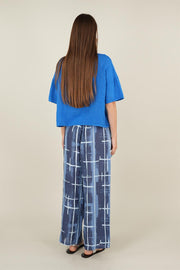 Geo Model Önden Cepli Keten Pantolon Mavi