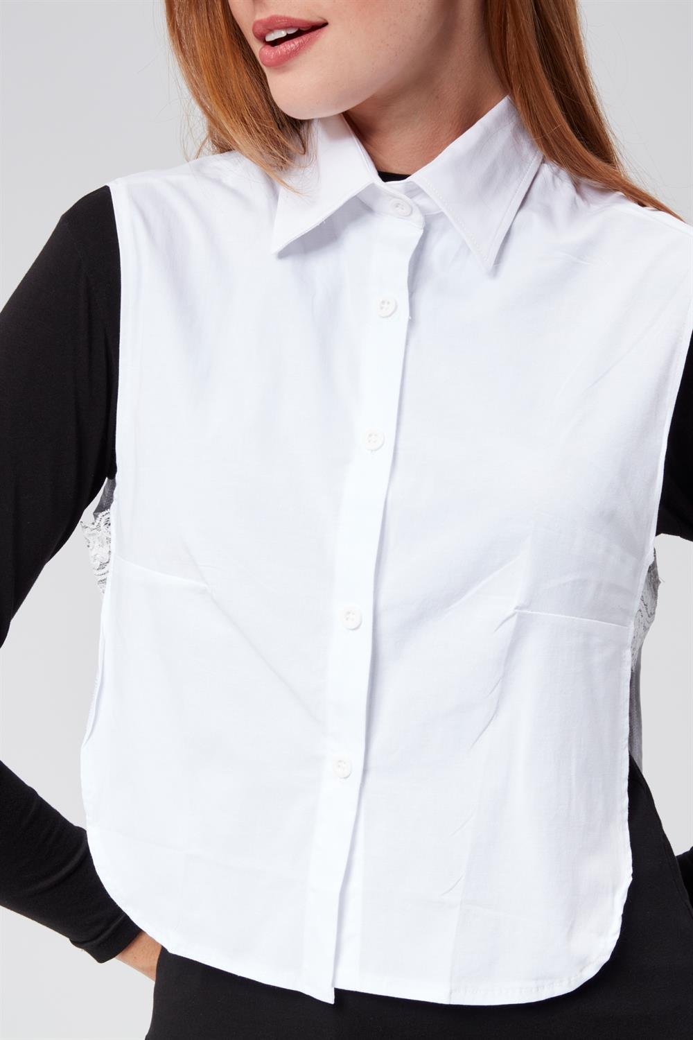 Gömlek Yaka Boyunluk Beyaz