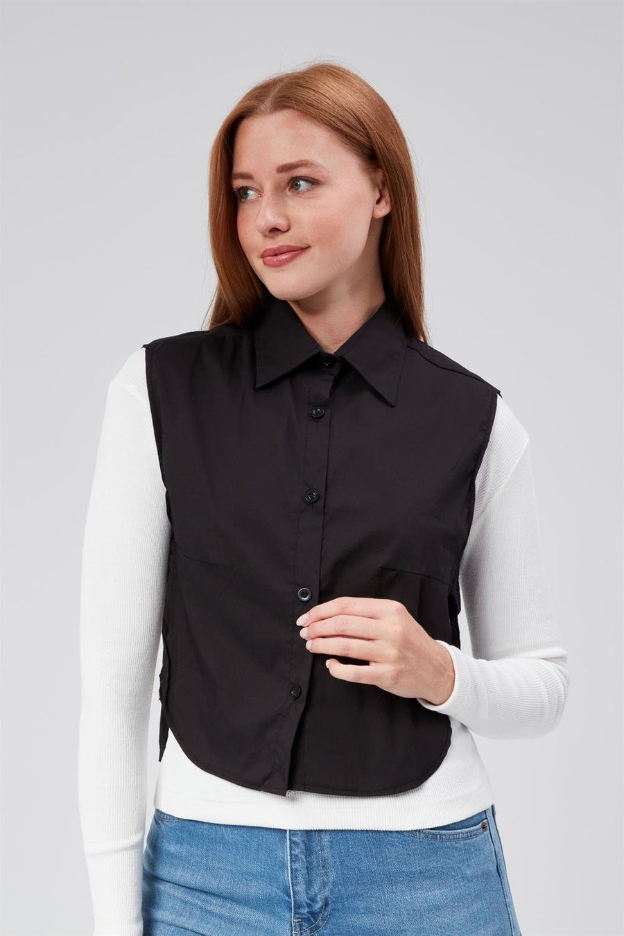 Gömlek Yaka Boyunluk Siyah