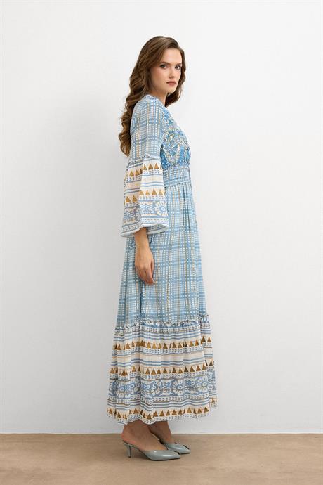 IBBN-43039 Mavi Harmony Elbise