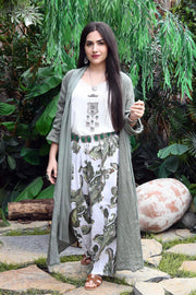 İpekli Keten Kap Haki