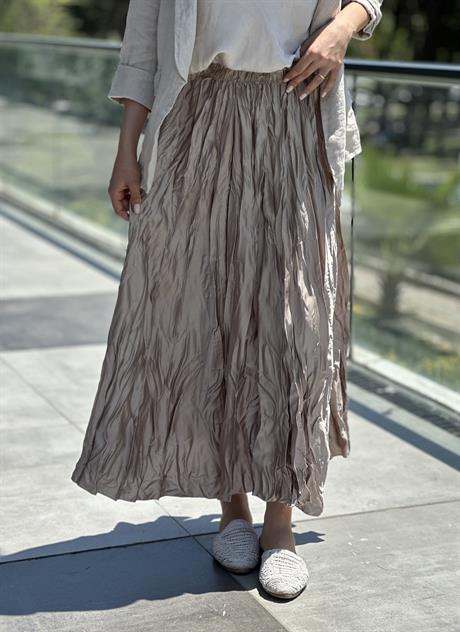 İthal Crash Etek Bej