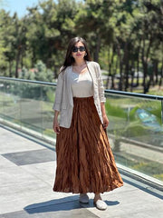 İthal Crash Etek Camel