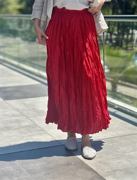 İthal Crash Etek Kırmızı