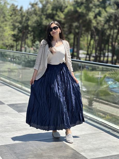 İthal Crash Etek Lacivert