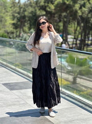 İthal Crash Etek Siyah