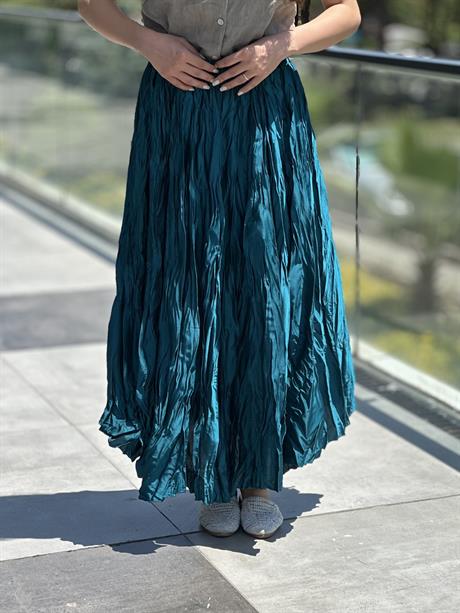 İthal Crash Etek Turkuaz