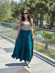 İthal Crash Etek Turkuaz