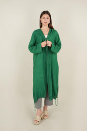 Kapşonlu Keten Kap Benetton