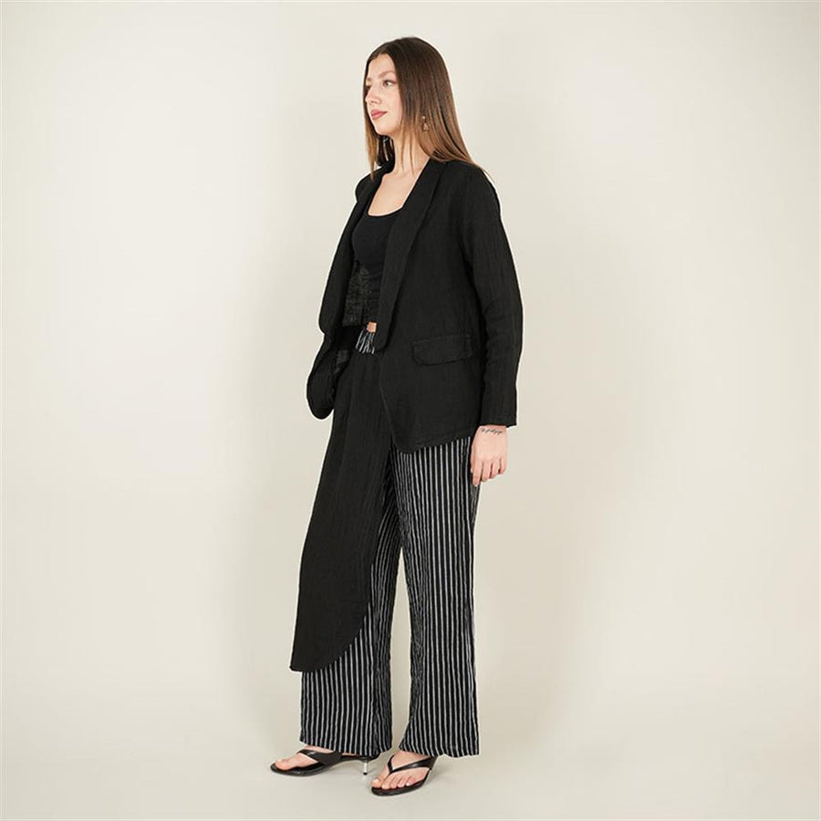 Keten İthal Ceket Siyah