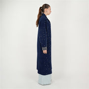 Kolları İnci Detaylı Sakal Hırka Lacivert