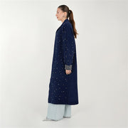 Kolları İnci Detaylı Sakal Hırka Lacivert