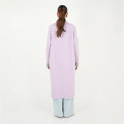 Kolları İnci Detaylı Sakal Hırka Lila