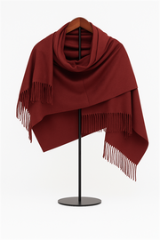 Koyu Bordo Kaşmir Şal