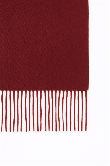 Koyu Bordo Kaşmir Şal