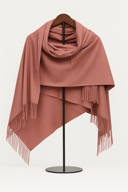 Koyu Gül Kurusu Kaşmir Şal