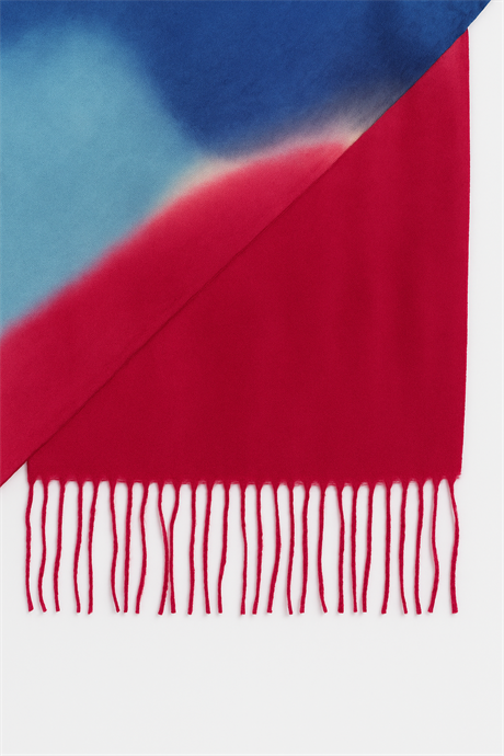 Mavi–Pembe Kaşmir Şal