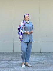 Müslin Gömlek Takım Rs-090 Gri