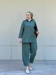 Müslin Gömlek Takım Rs-090 Haki