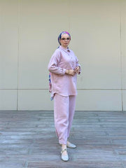 Müslin Gömlek Takım Rs-090 Pudra